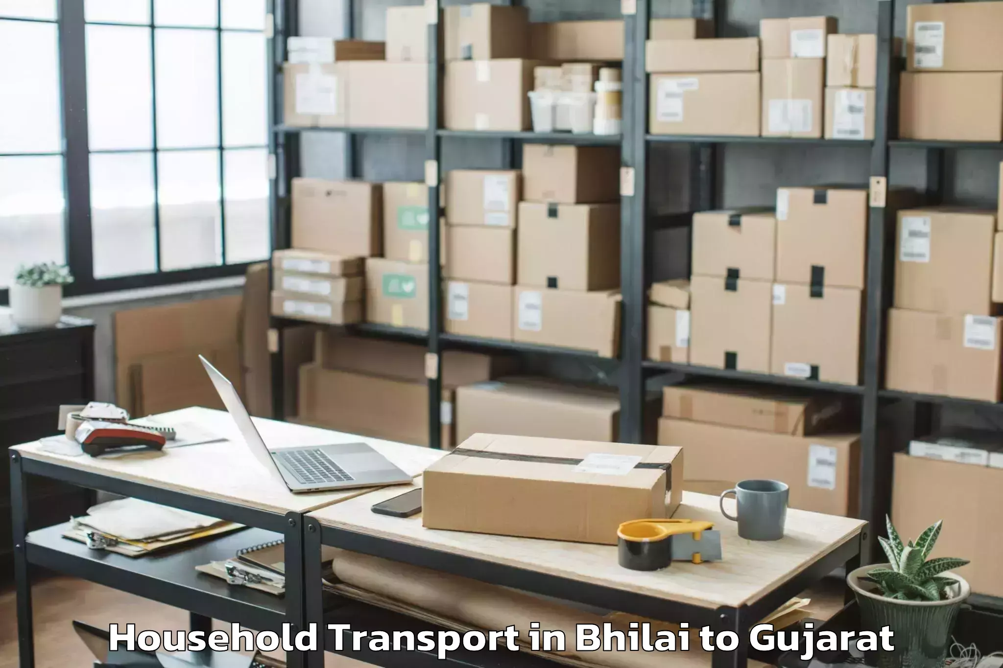 Bhilai to Netrang Household Transport Booking